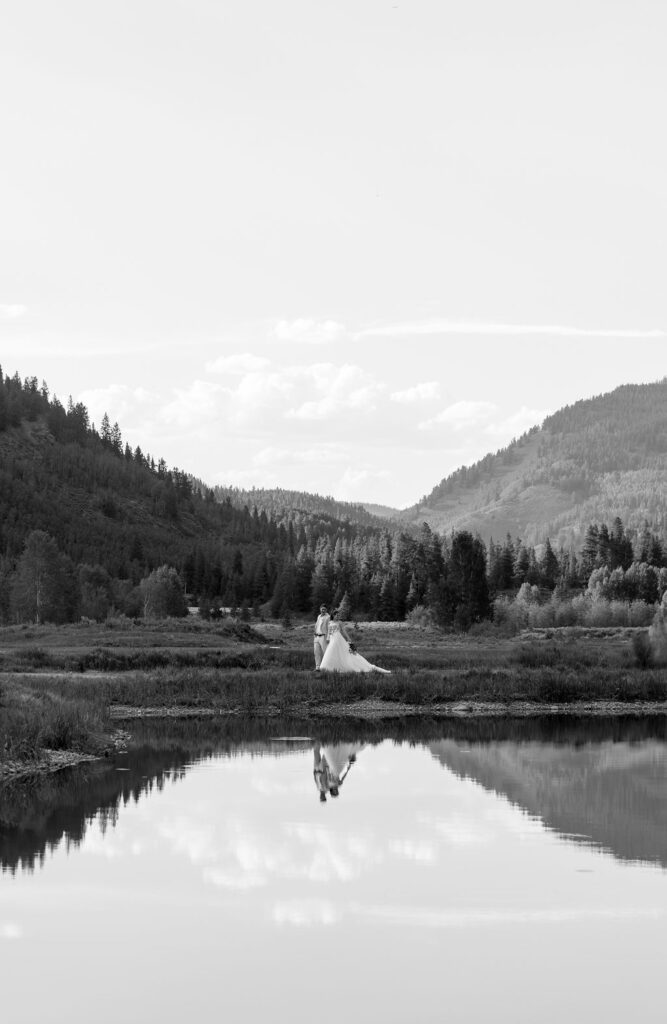 Camp Hale Wedding photos of bride and groom by mrs ferree photography