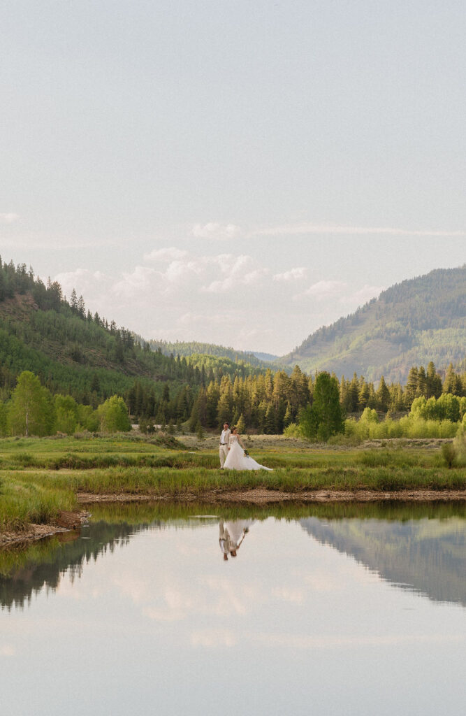 Camp Hale Wedding photos of bride and groom by mrs ferree photography