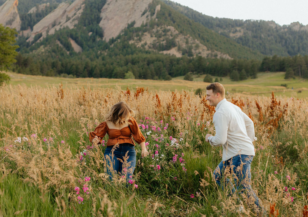 wildflower colorado enagement photos near Denver 