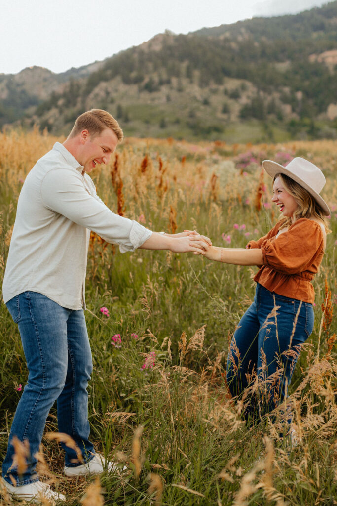 wildflower colorado enagement photo locations in boulder