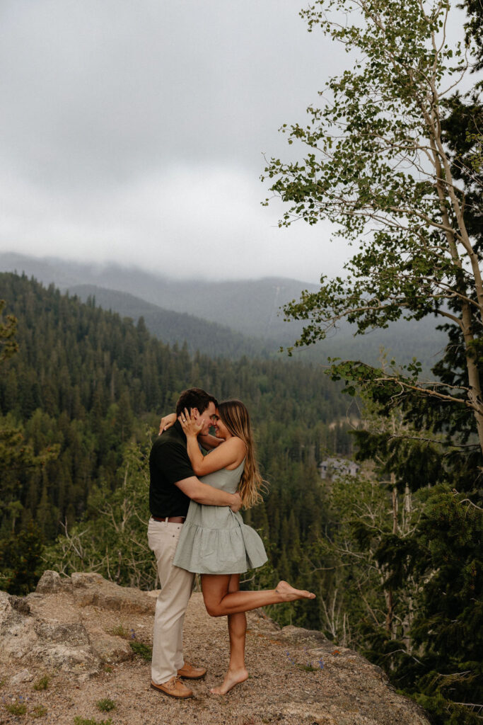 evergreen colorado engagement photos