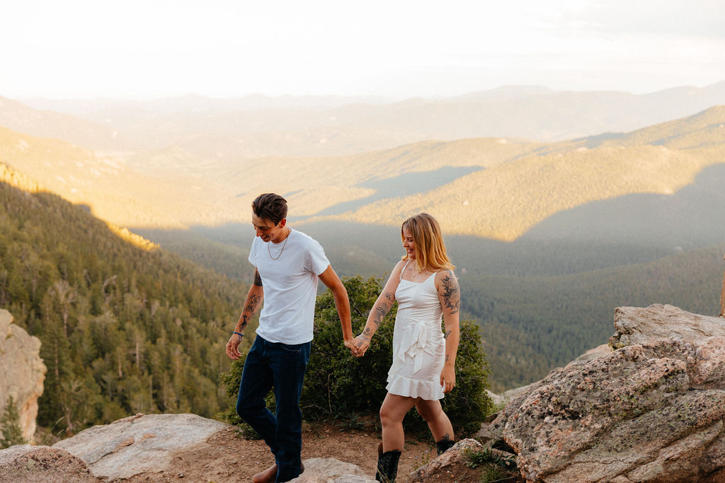 stunning colorado engagement photos in the mountains