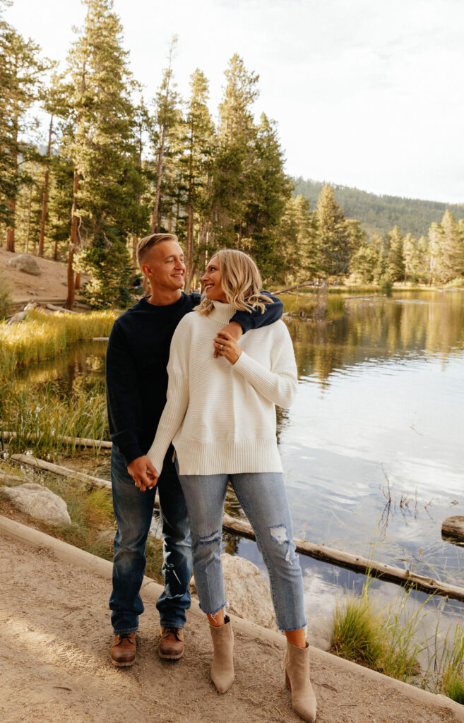 rocky mountain national park engagement photos in colorado