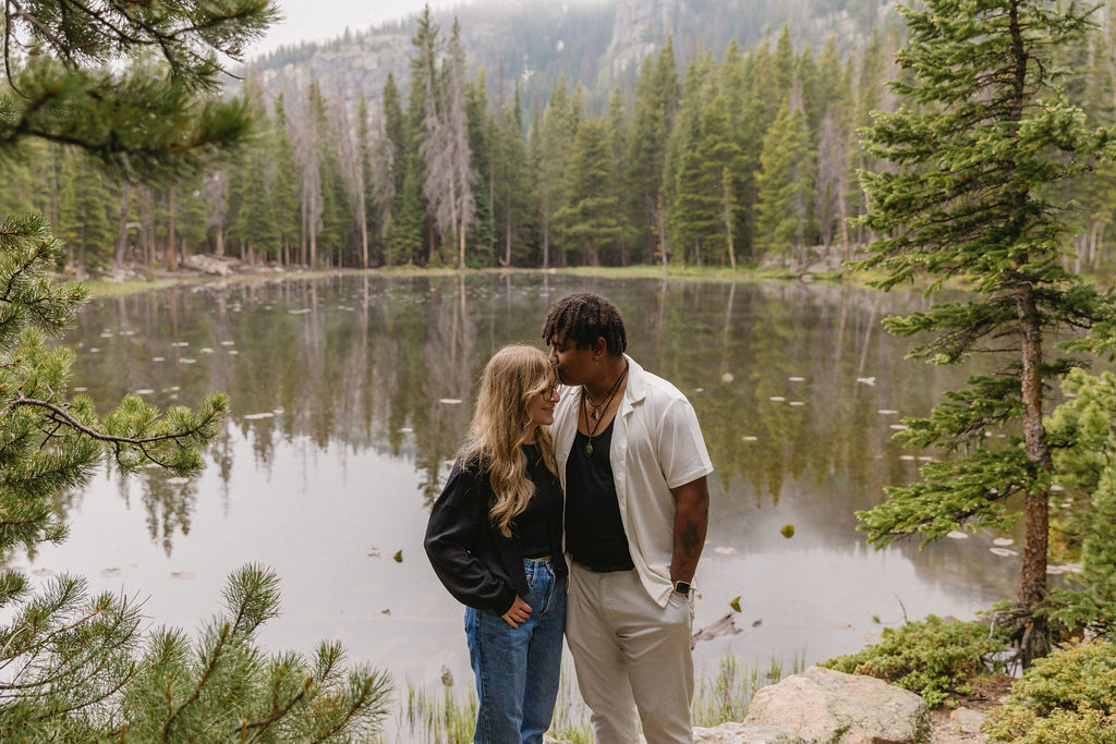 romantic dream lake engagement photos