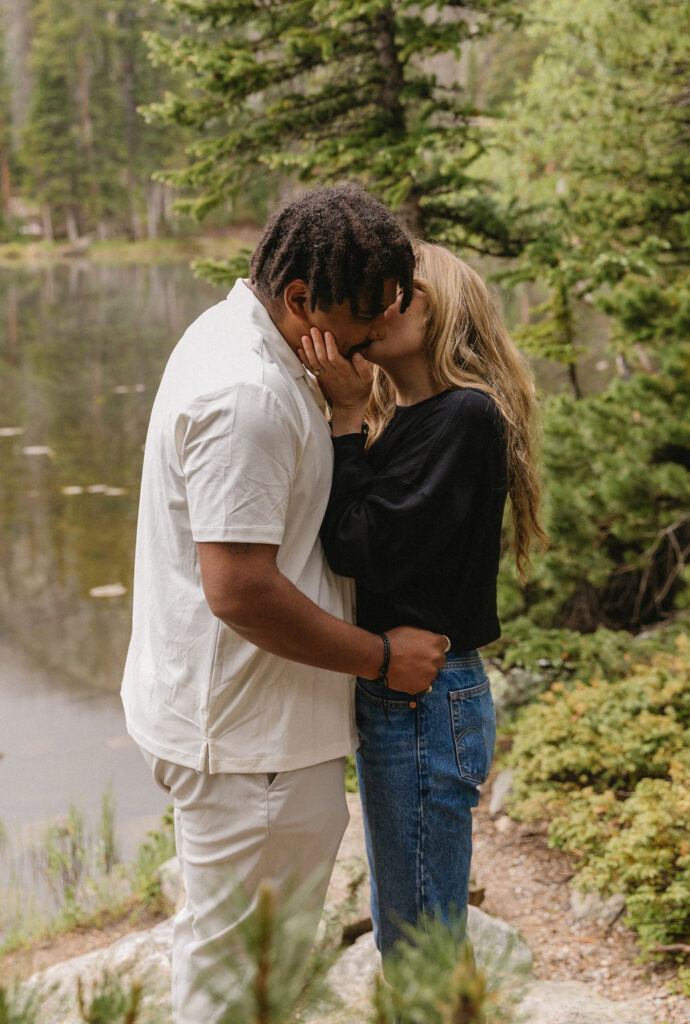 romantic dream lake engagement photos