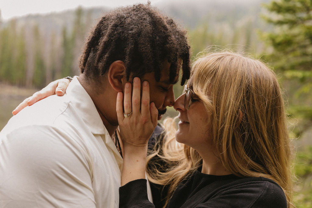 romantic dream lake engagement photos