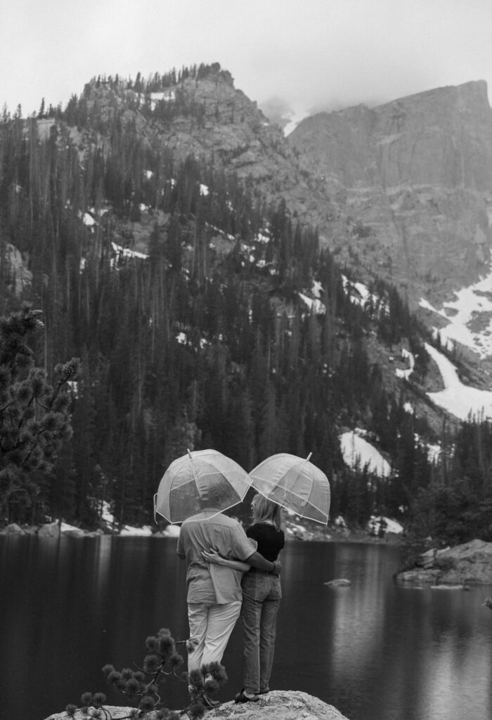 romantic dream lake engagement photos