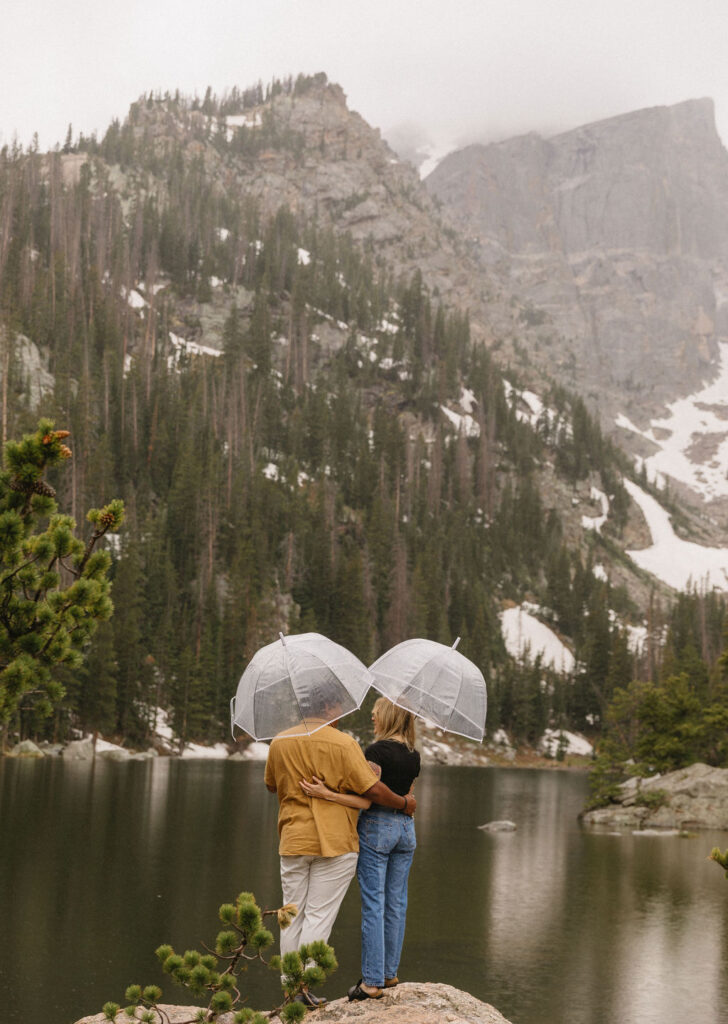 romantic dream lake engagement photos