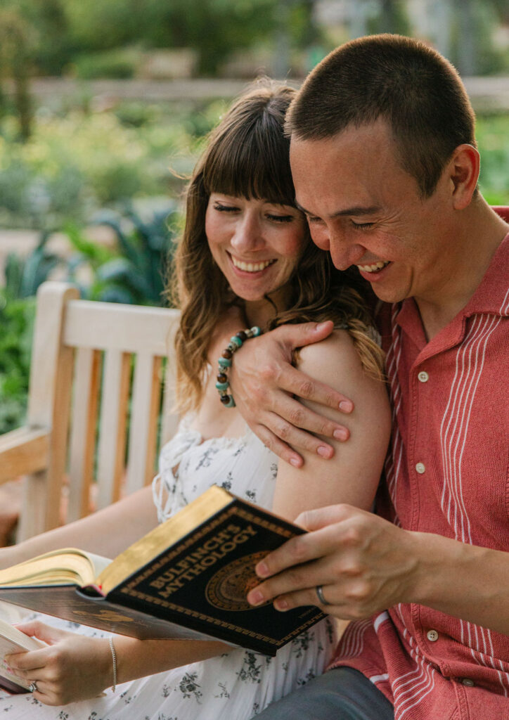 Playful Denver Botanic Gardens Engagement Photos