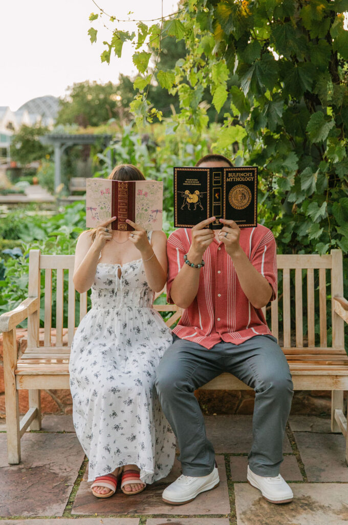 Playful Denver Botanic Gardens Engagement Photos