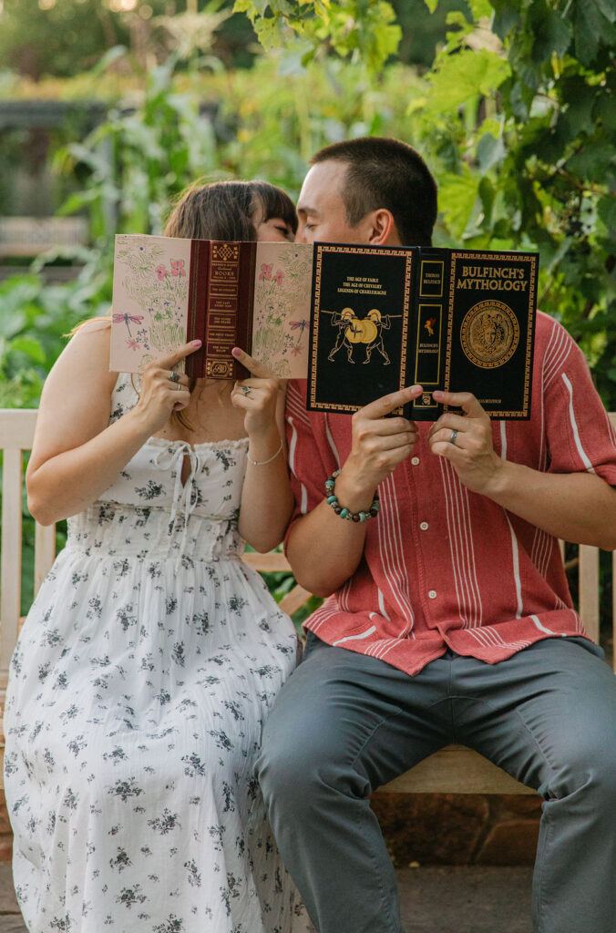 Playful Denver Botanic Gardens Engagement Photos