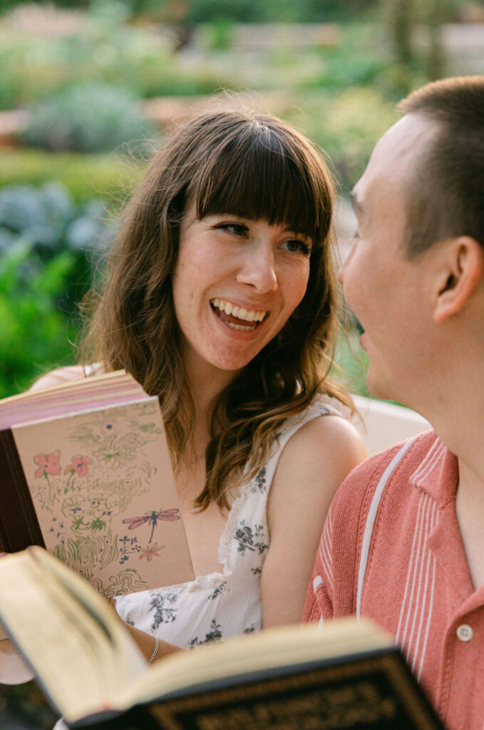 Playful Denver Botanic Gardens Engagement Photos