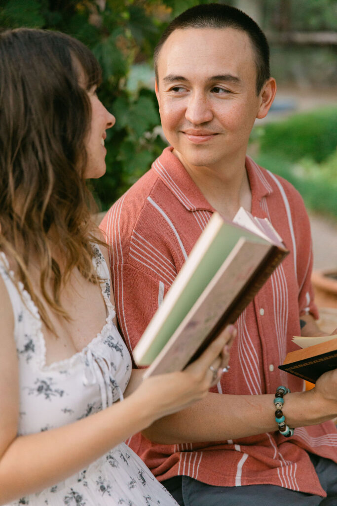 Playful Denver Botanic Gardens Engagement Photos