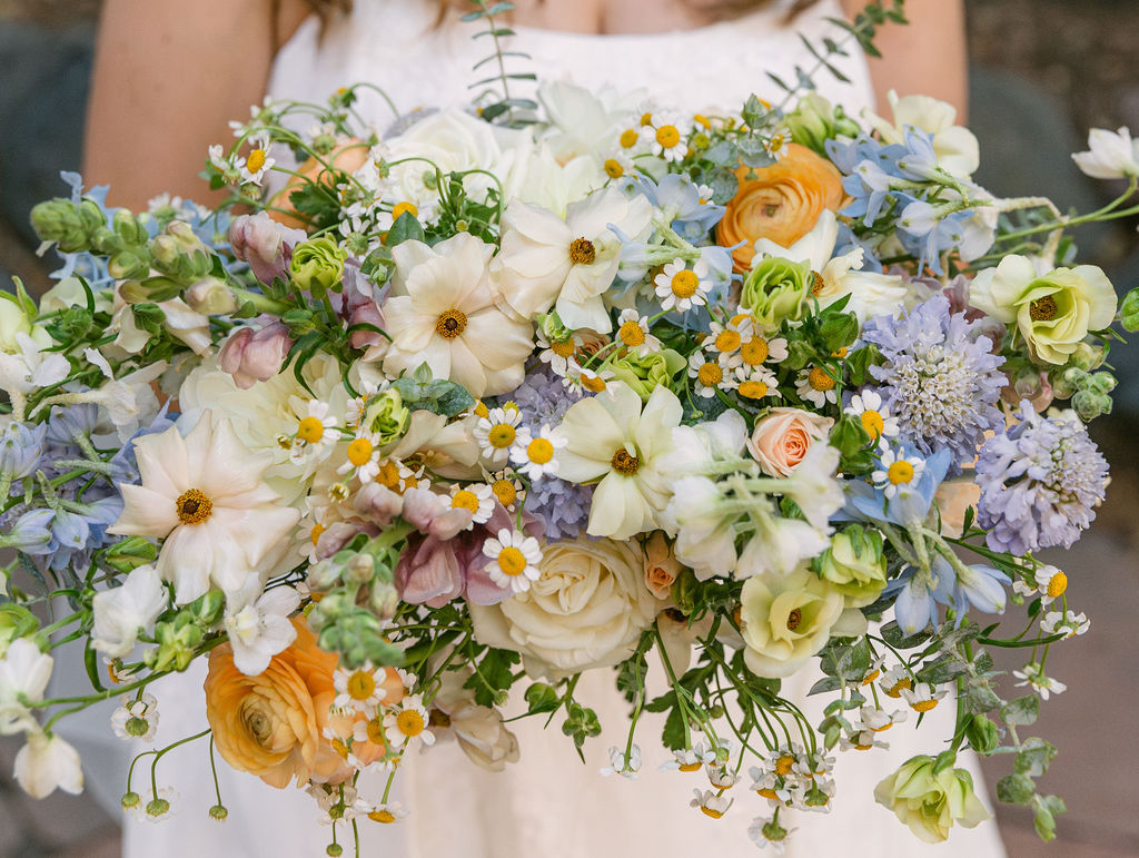 colorful wedding bridal bouquet