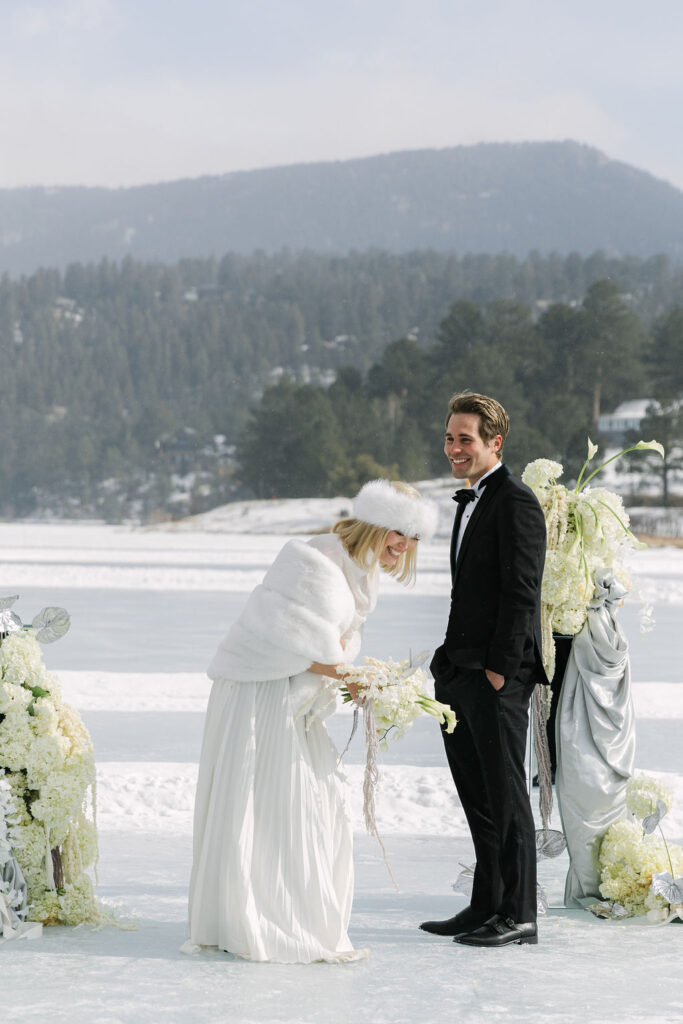 evergreen lake house wedding ceremony