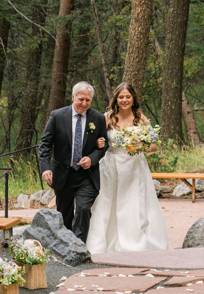 dad walking bride down the aisle