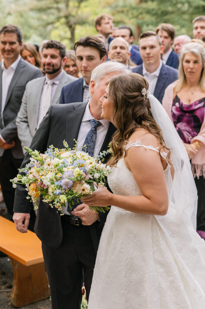 dad walking bride down the aisle