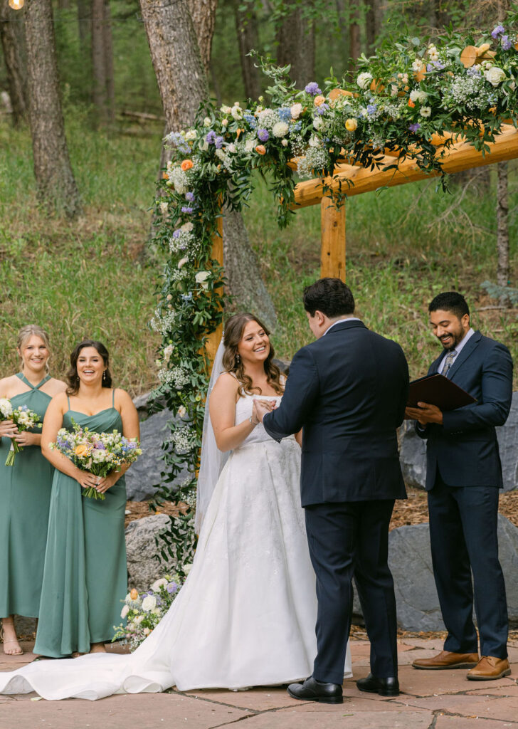 wedding ceremony at the pines by wedgewood weddings