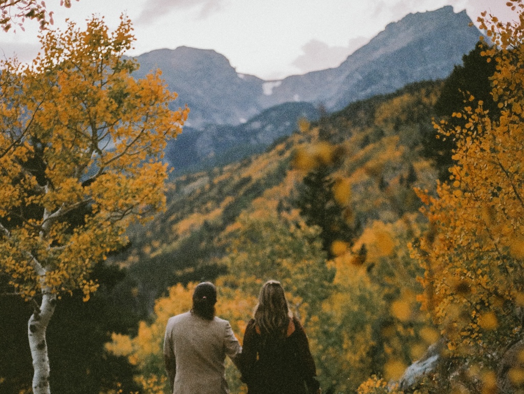 gorgeous fall mountain elopement in rocky mountain national park