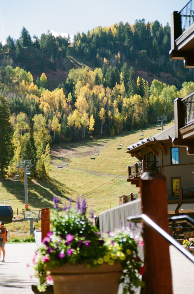the little nell wedding venue views of Aspen and gondolas