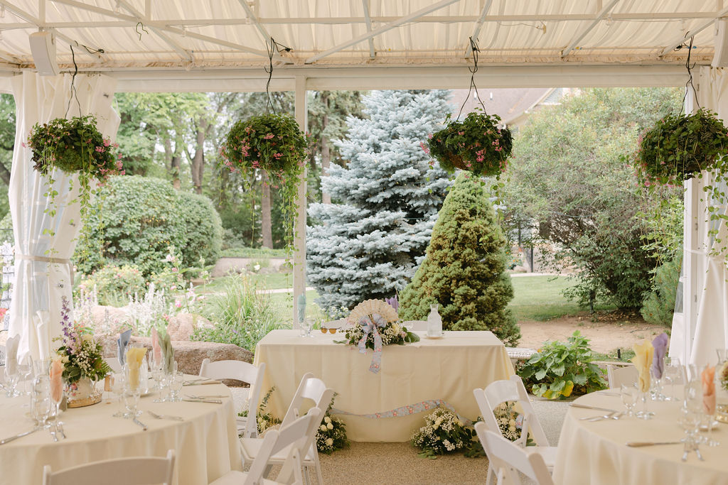 tented wedding reception set up at the tapestry house by wedgewood weddings