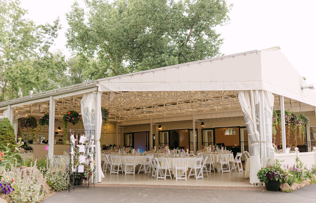 tented wedding reception set up at the tapestry house by wedgewood weddings