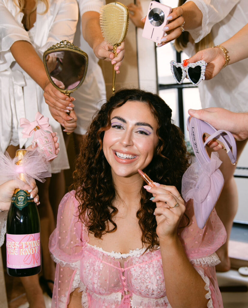 bride getting ready at halfway house