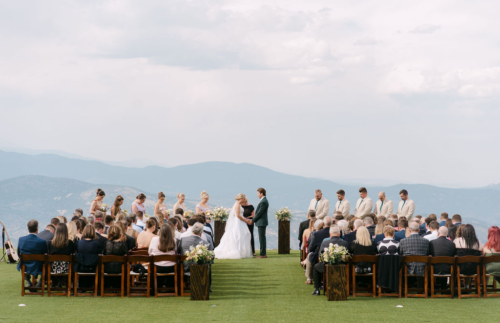 Colorado ski resort mountain wedding ceremony at Echo Mountain