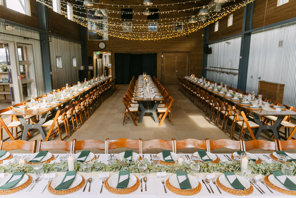 Indoor reception space at Echo Mountain 